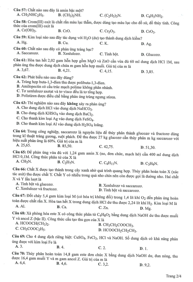 Giáo dục - Đề minh hoạ môn Hóa học thi tốt nghiệp THPT năm 2023 (Hình 2).
