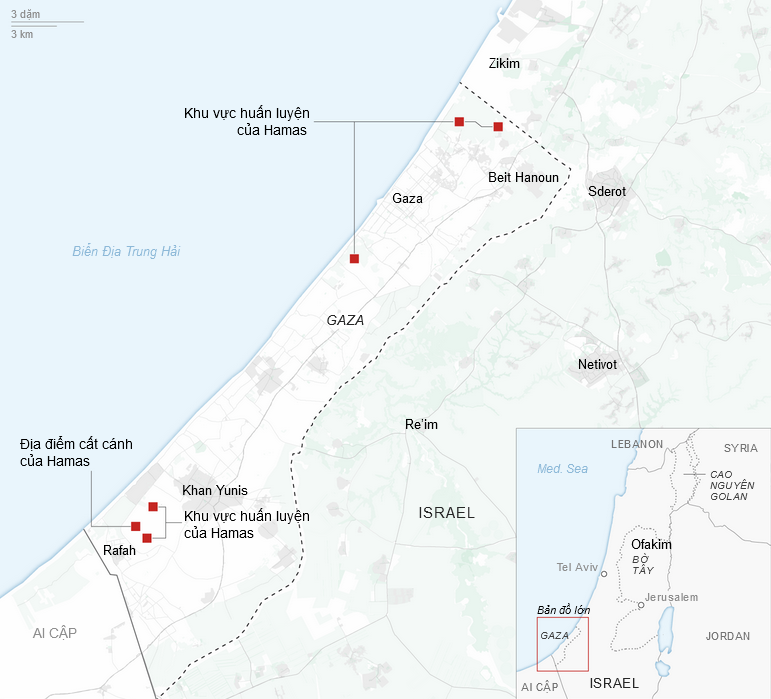 Thế giới - CNN: Hamas huấn luyện binh sĩ ngay cạnh biên giới Israel