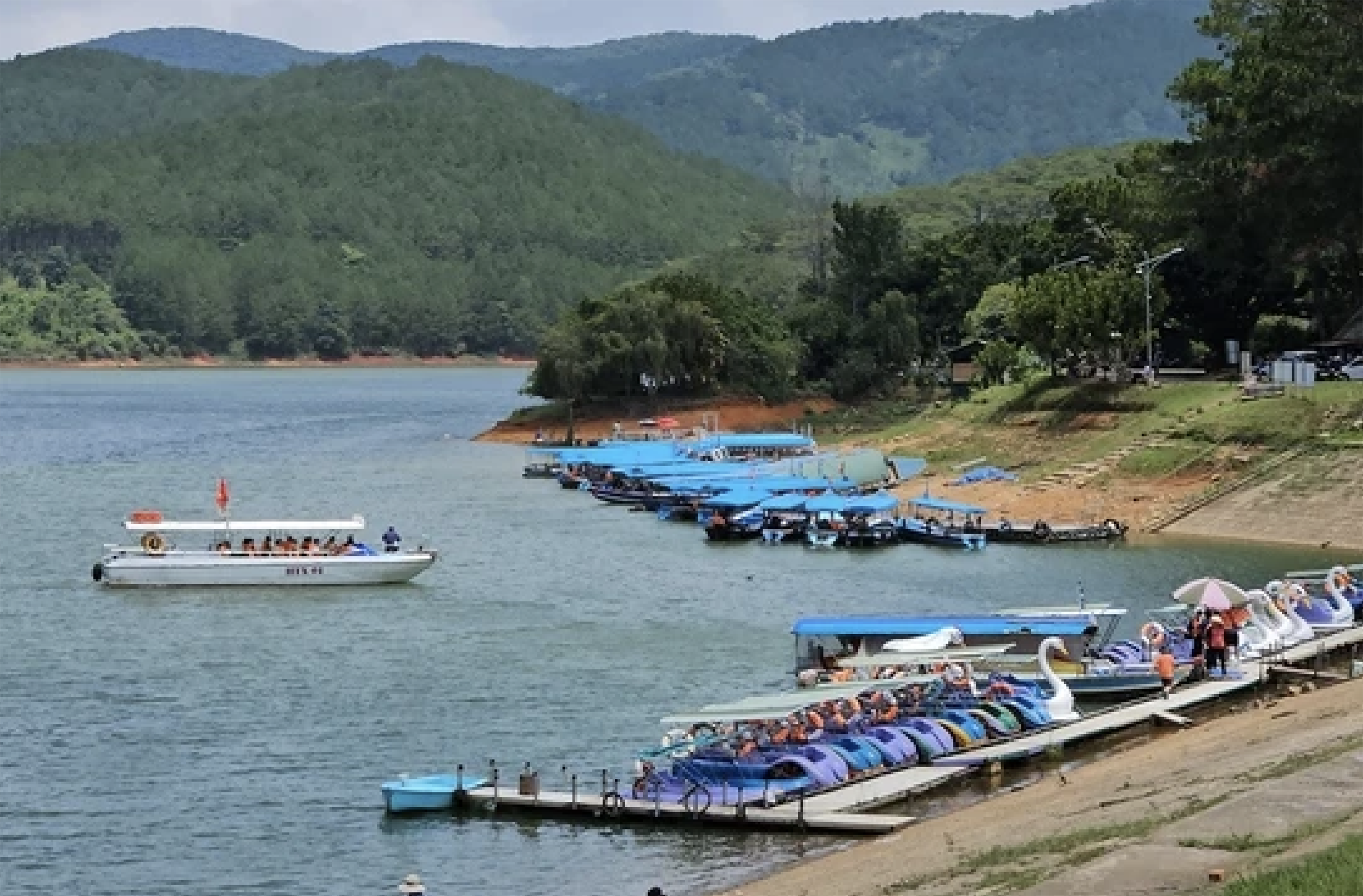 Dân sinh - Bất chấp chỉ đạo của UBND tỉnh Lâm Đồng, du thuyền vẫn hoạt động trên hồ Tuyền Lâm (Hình 6).