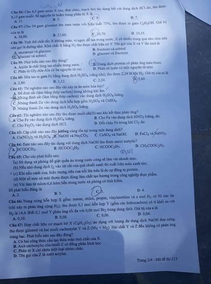 Giáo dục - Đáp án đề thi môn Hoá học mã đề 213 thi THPT Quốc gia 2019 chuẩn nhất  (Hình 3).