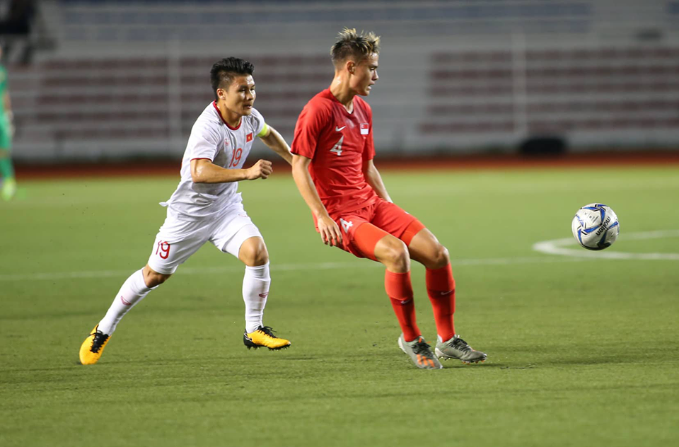 Thể thao - Trực tiếp bóng đá SEA Games 30 Việt Nam vs Singapore: Pha đánh đầu như đạn pháo của Đức Chinh nã toạc lưới Singapore  (Hình 6).