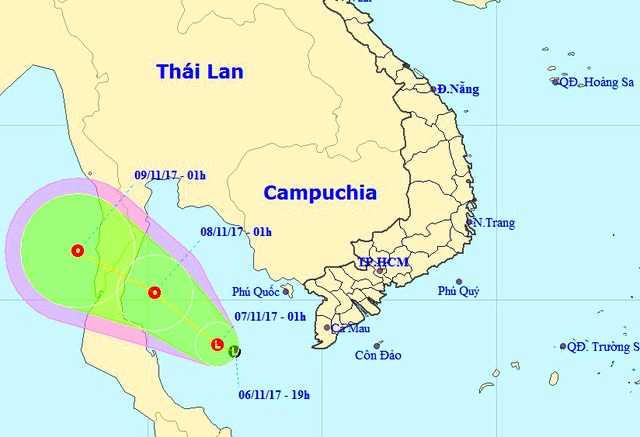 Xã hội - Xuất hiện áp thấp nhiệt đới, Cà Mau - Kiên Giang có thể chịu mưa lớn