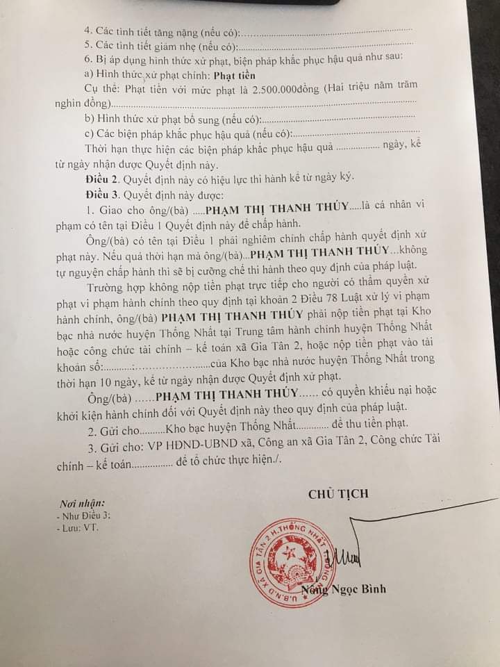 An ninh - Hình sự - Đồng Nai: Phạt người phụ nữ xúc phạm lực lượng phòng chống dịch (Hình 2).