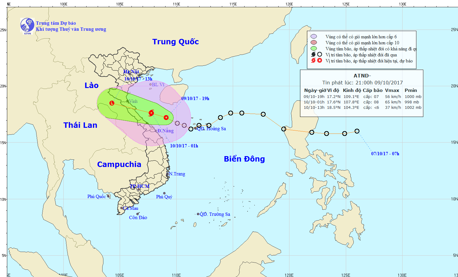 Xã hội - Áp thấp khả năng thành bão, tiến vào đất liền, miền Trung mưa trắng trời