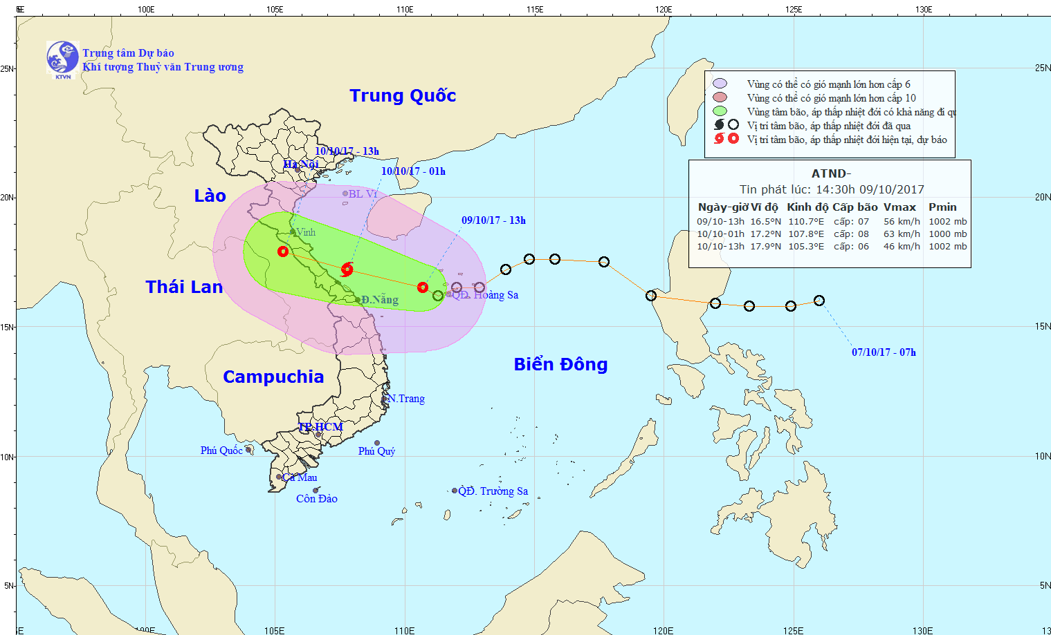 Xã hội - Đêm nay, bão vần vũ ở vùng biển Hà Tĩnh đến Quảng Trị