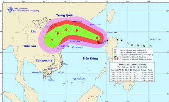 Xã hội - Tin mới nhất cơn bão số 11: Bão đổi hướng