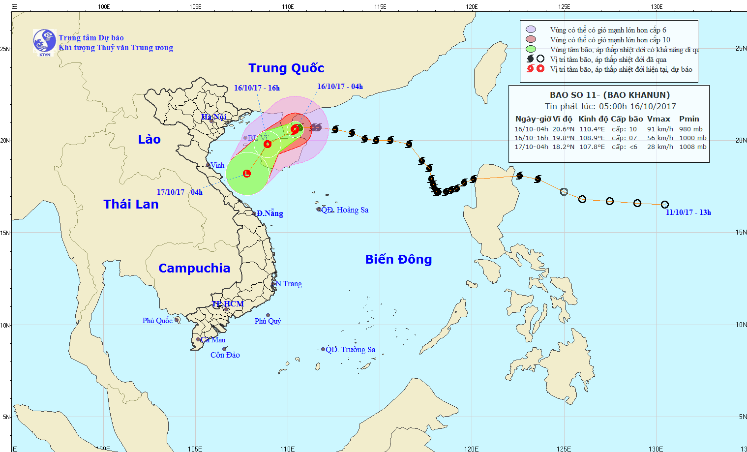 Xã hội - Tin thời tiết mới nhất: Bão số 11 suy yếu, miền Bắc mưa, lạnh