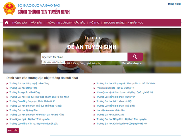 Giáo dục - Tuyển sinh đại học năm 2019: Cách tra cứu mã trường, mã ngành các trường đại học, cao đẳng đơn giản và đúng nhất