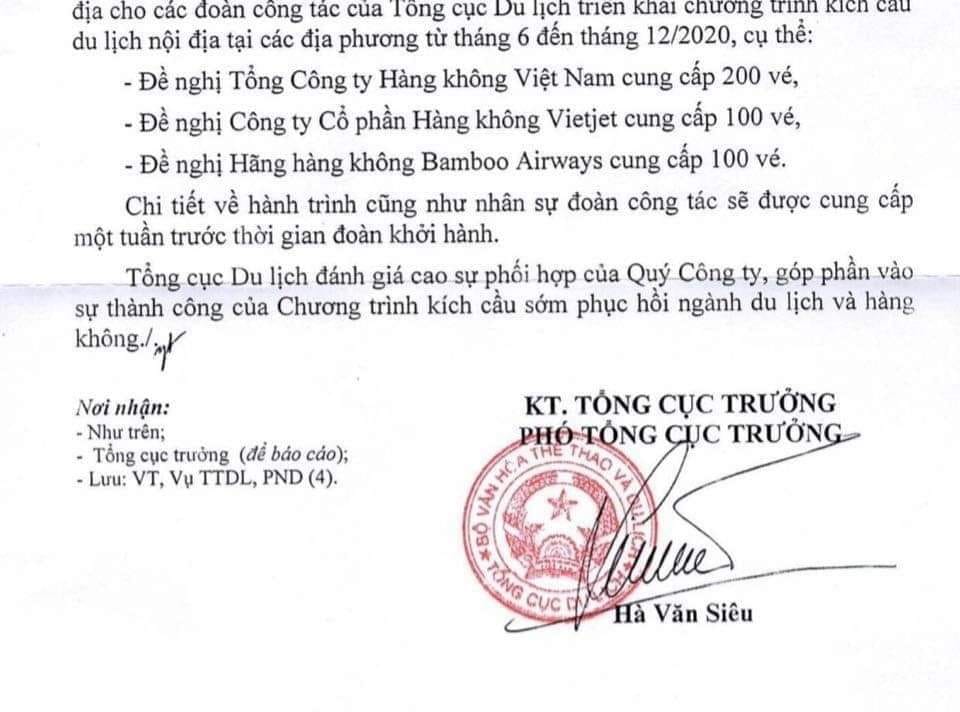 Bạn đọc viết - Tổng cục Du lịch 'xin' vé máy bay đi công tác: Kích cầu sao lại muốn miễn phí?