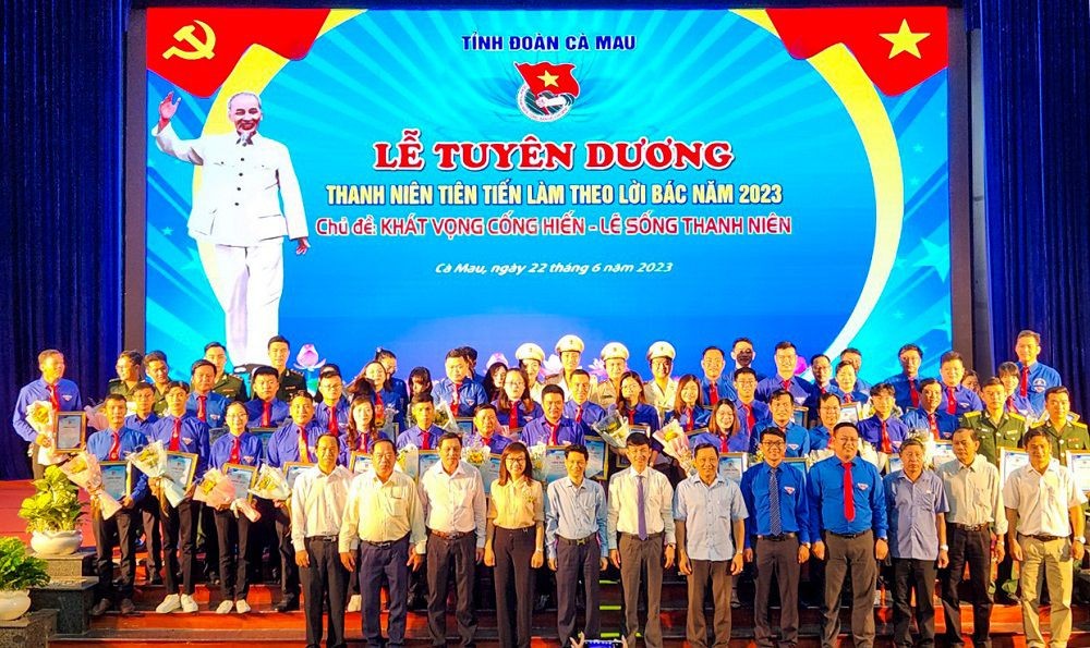 Dân sinh - Cà Mau: Tuyên dương 57 thanh niên tiên tiến làm theo lời Bác năm 2023