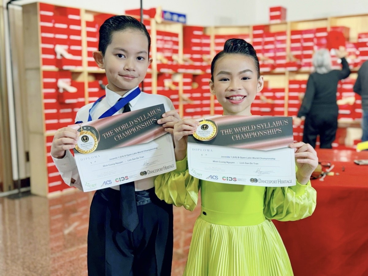 Giải trí - “Ku Bi” con trai Khánh Thi - Phan Hiển lần thứ hai vô địch dancesport thế giới 