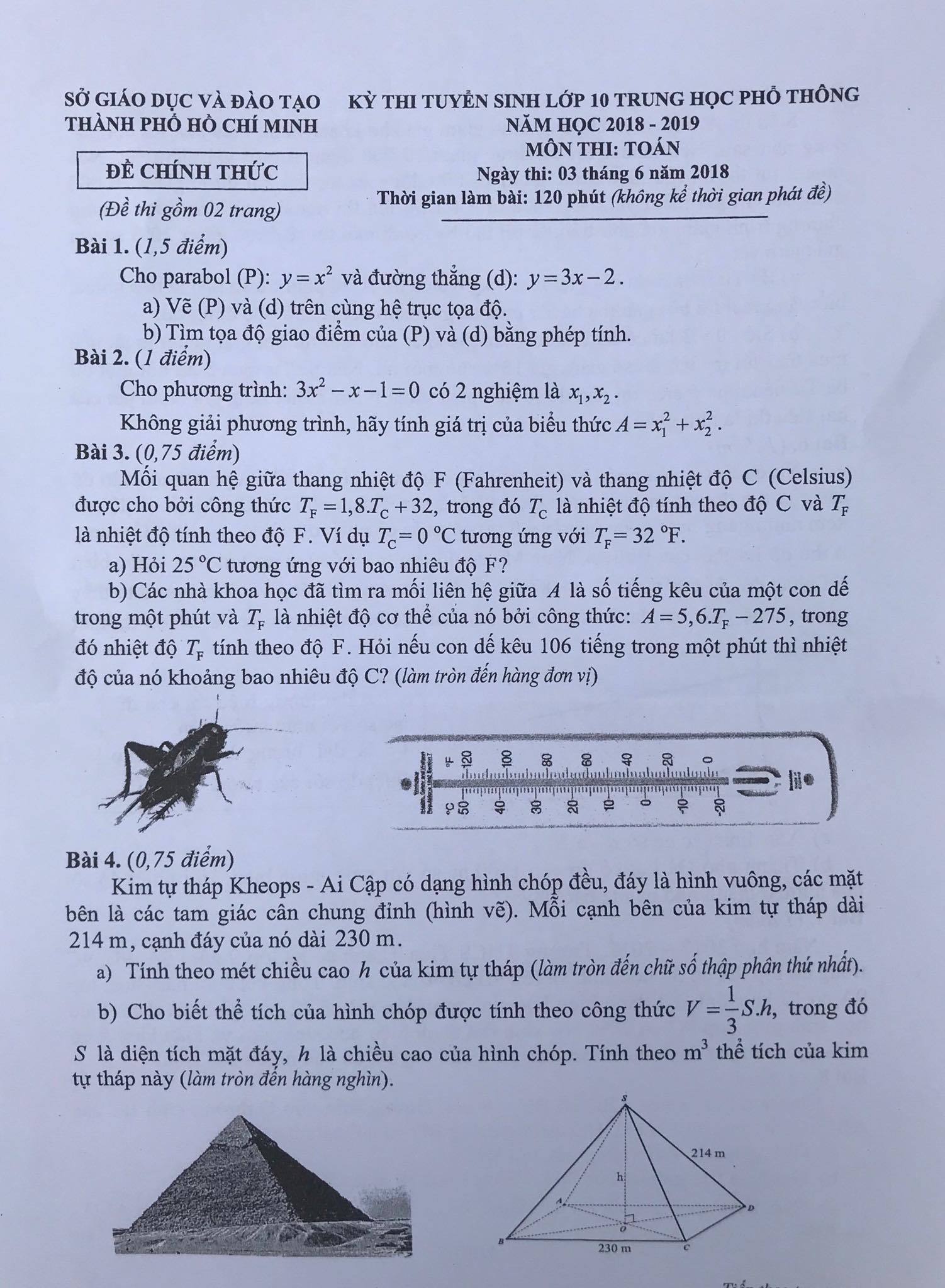 Giáo dục - Đáp án, đề thi môn Toán vào lớp 10 tại TP.HCM chuẩn nhất, nhanh nhất (Hình 5).