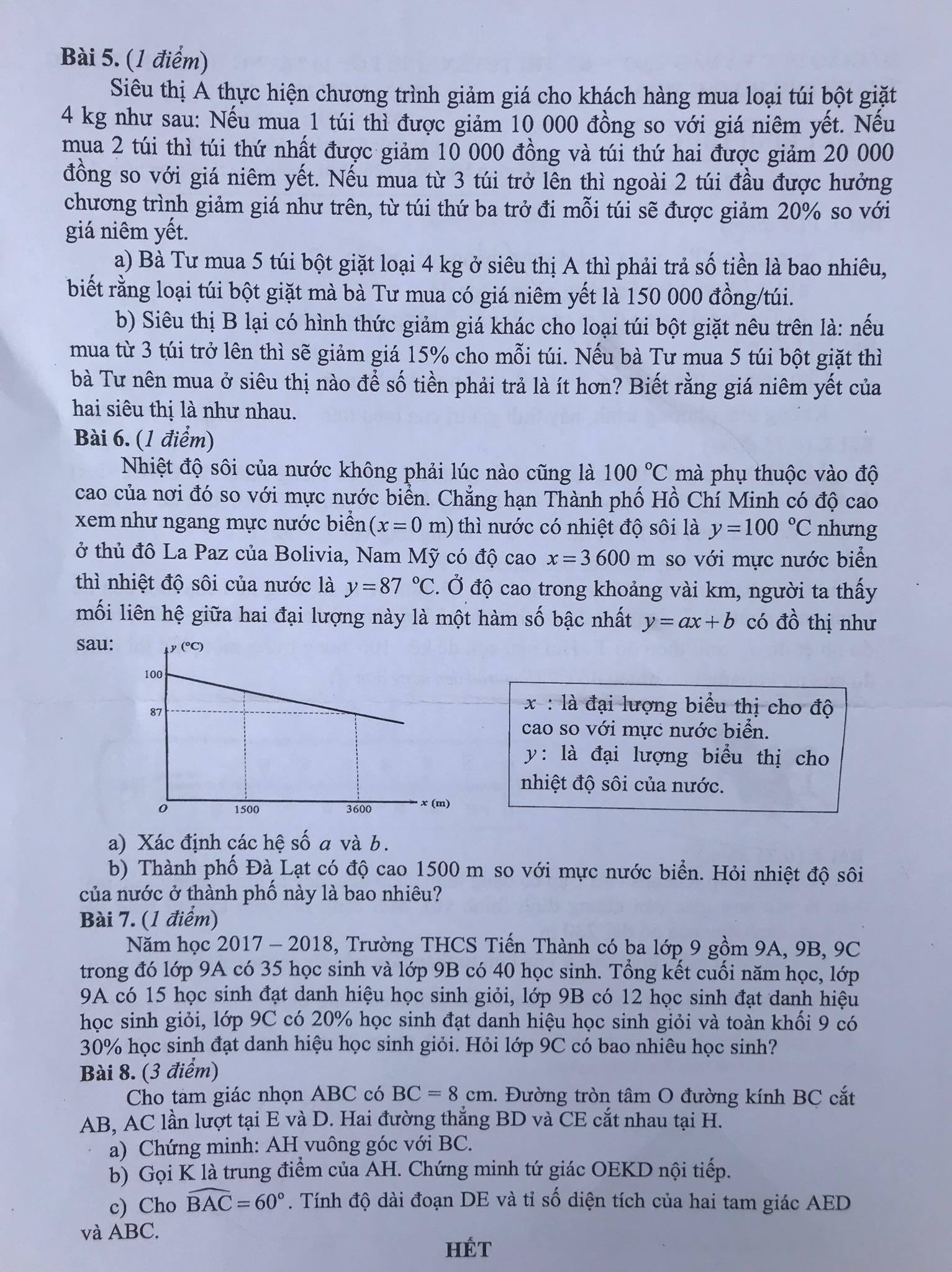 Giáo dục - Đáp án, đề thi môn Toán vào lớp 10 tại TP.HCM chuẩn nhất, nhanh nhất (Hình 6).