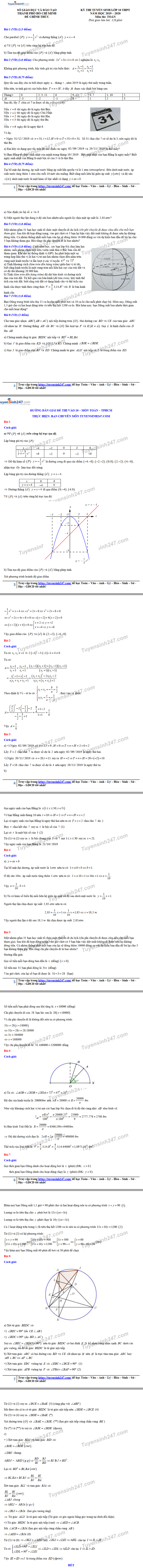 Giáo dục - Đáp án, đề thi môn Toán vào lớp 10 tại TP.HCM chuẩn nhất, nhanh nhất (Hình 3).