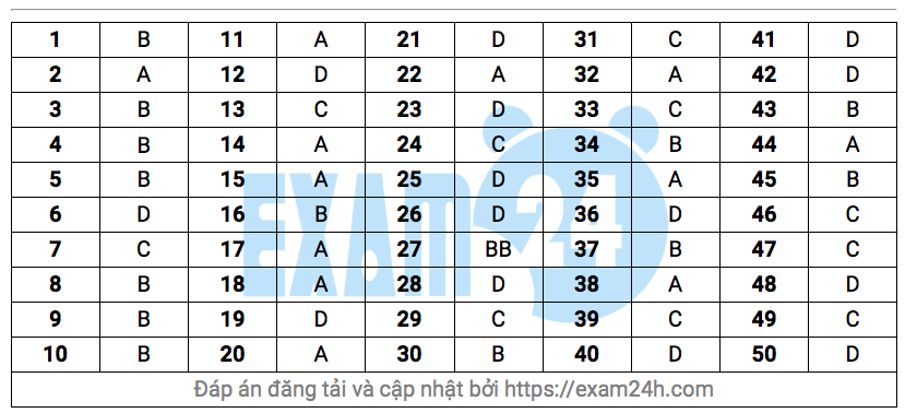 Giáo dục - Đáp án đề thi môn Toán kỳ thi THPT Quốc gia 2019 chuẩn nhất mã đề 114 (Hình 7).