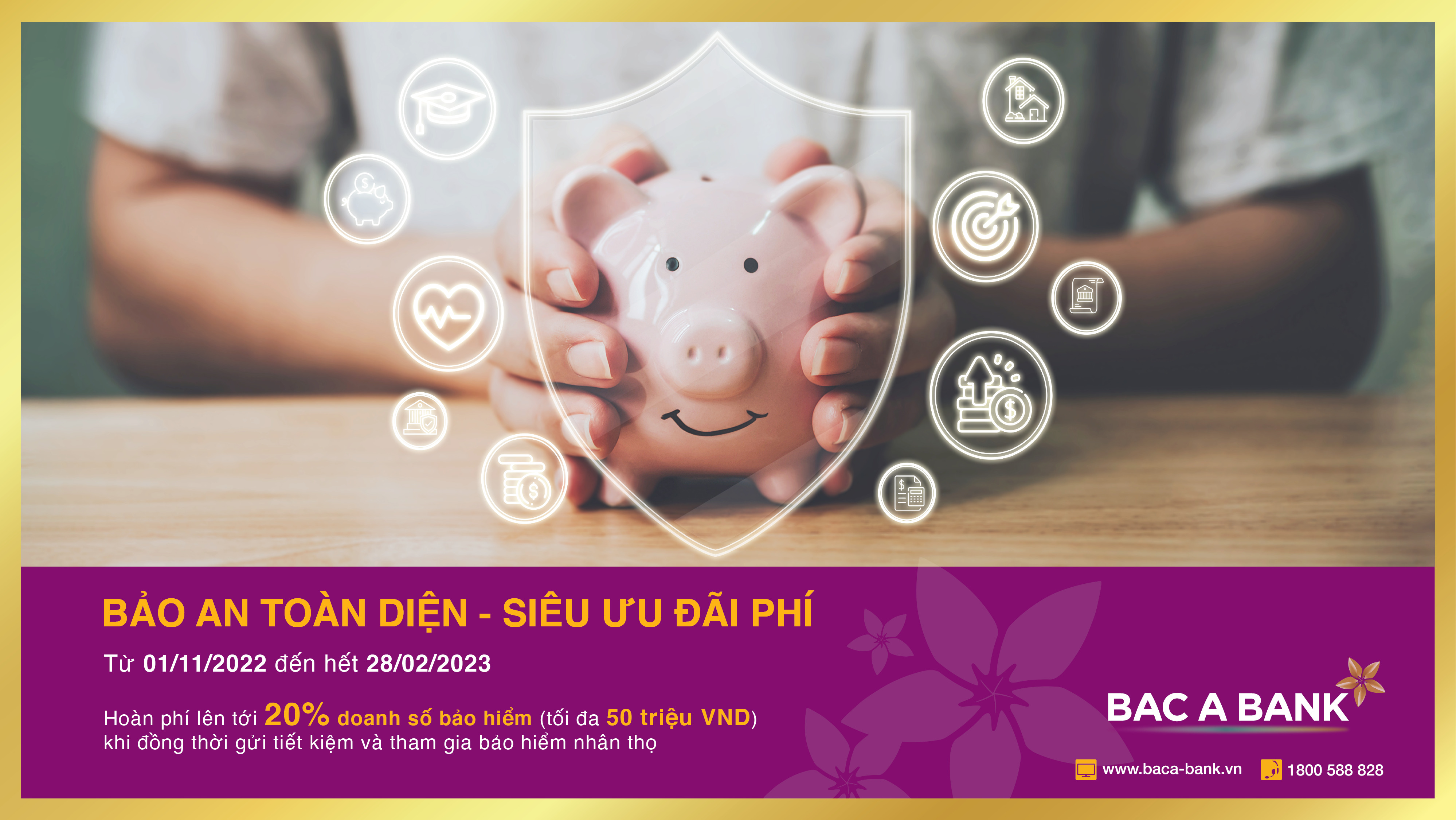 Tài chính - Ngân hàng - Gửi tiết kiệm tại BAC A BANK – Khách hàng được bảo an toàn diện, nhận thêm siêu ưu đãi phí