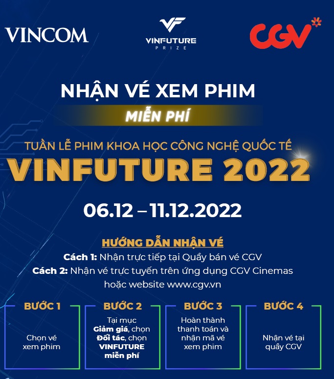 Kinh tế - 25.000 vé xem phim CGV miễn phí trong Tuần lễ phim Khoa học Công nghệ quốc tế VinFuture (Hình 2).