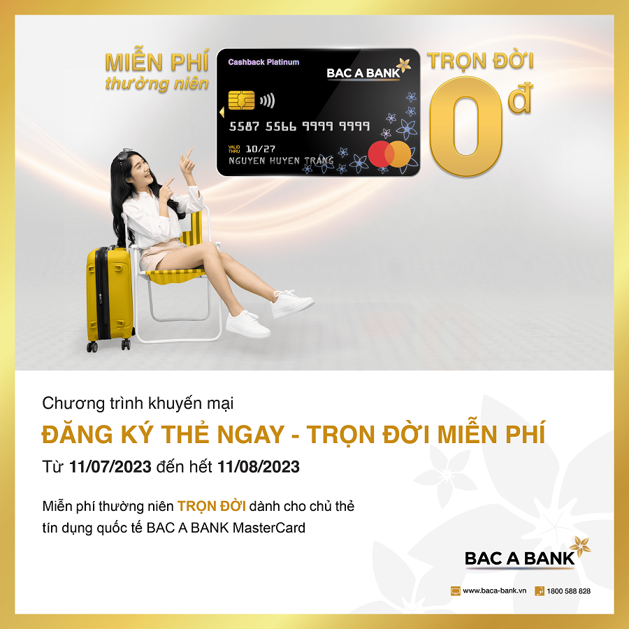 Kinh tế - Bac A Bank miễn nhiều loại phí dành cho chủ thẻ tín dụng quốc tế