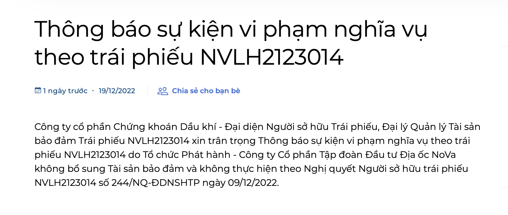 Hồ sơ doanh nghiệp - Novaland lên tiếng về lô trái phiếu 1.000 tỷ đồng bị tố vi phạm