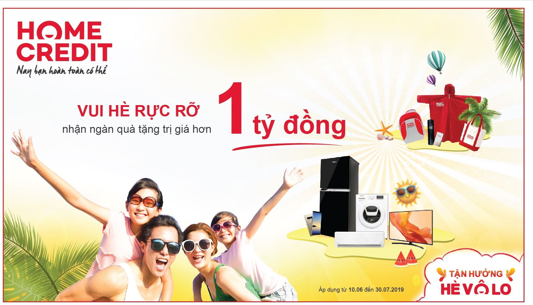 Thương hiệu - Home Credit triển khai chương trình “Vui hè rực rỡ” với nhiều giải thưởng hấp dẫn 