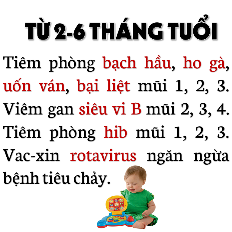 Các bệnh - Những mũi tiêm phòng bảo vệ trẻ cần thiết trước 24 tháng tuổi