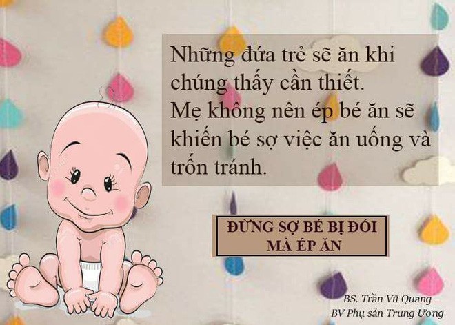 Không nên ép con ăn.