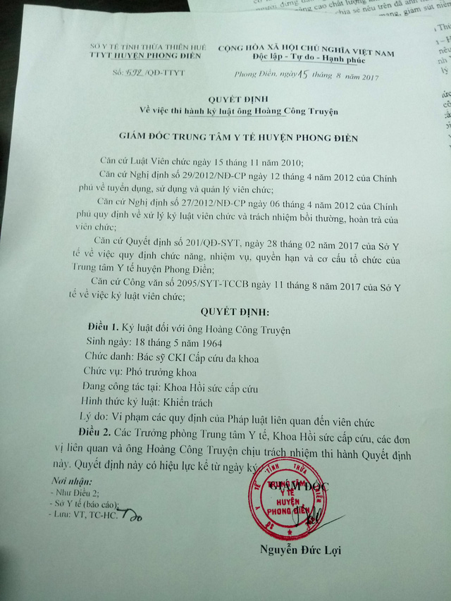 Góc nhìn luật gia - Kỷ luật bác sĩ ‘khuyên’ Bộ trưởng từ chức: Căn cứ xử lý chưa thỏa đáng