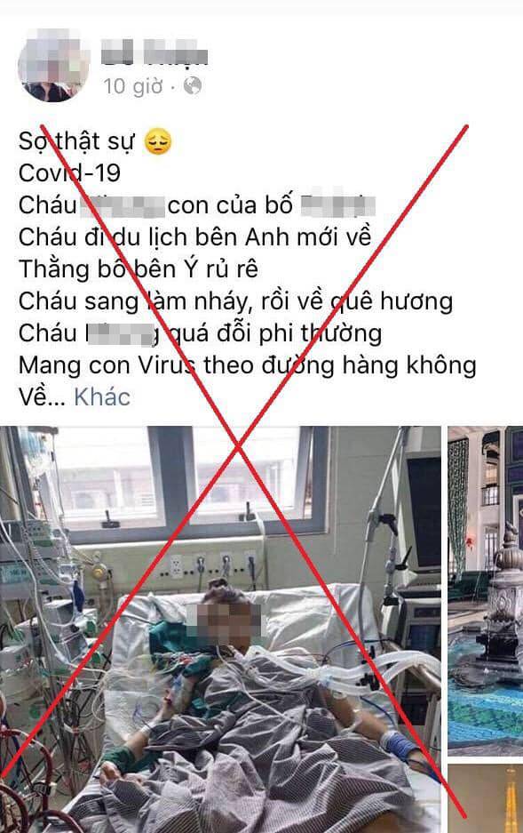 An ninh - Hình sự - Thông tin bệnh nhân số 17 nhiễm Covid-19 đang nguy kịch trên giường bệnh là sai sự thật