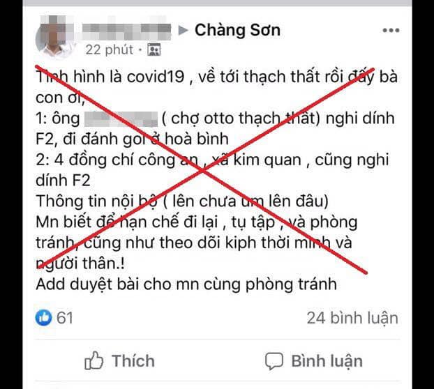 An ninh - Hình sự - Xử phạt 12,5 triệu đồng đối với nam thanh niên tung tin thất thiệt về dịch Covid-19 (Hình 2).