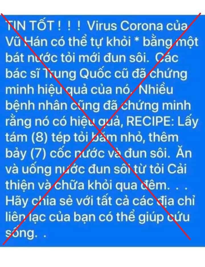 An ninh - Hình sự - Xử phạt trường hợp tung tin chữa khỏi Virus Corona bằng tỏi