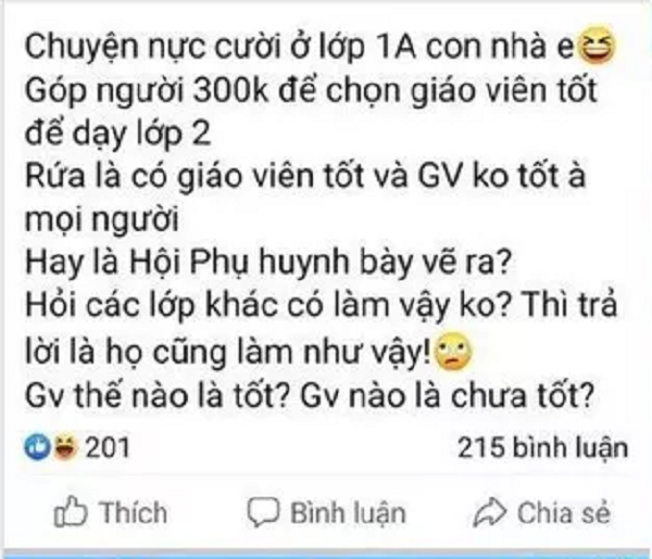 Giáo dục - Nghệ An: Phụ huynh kêu gọi đóng tiền để “chạy giáo viên tốt” cho con