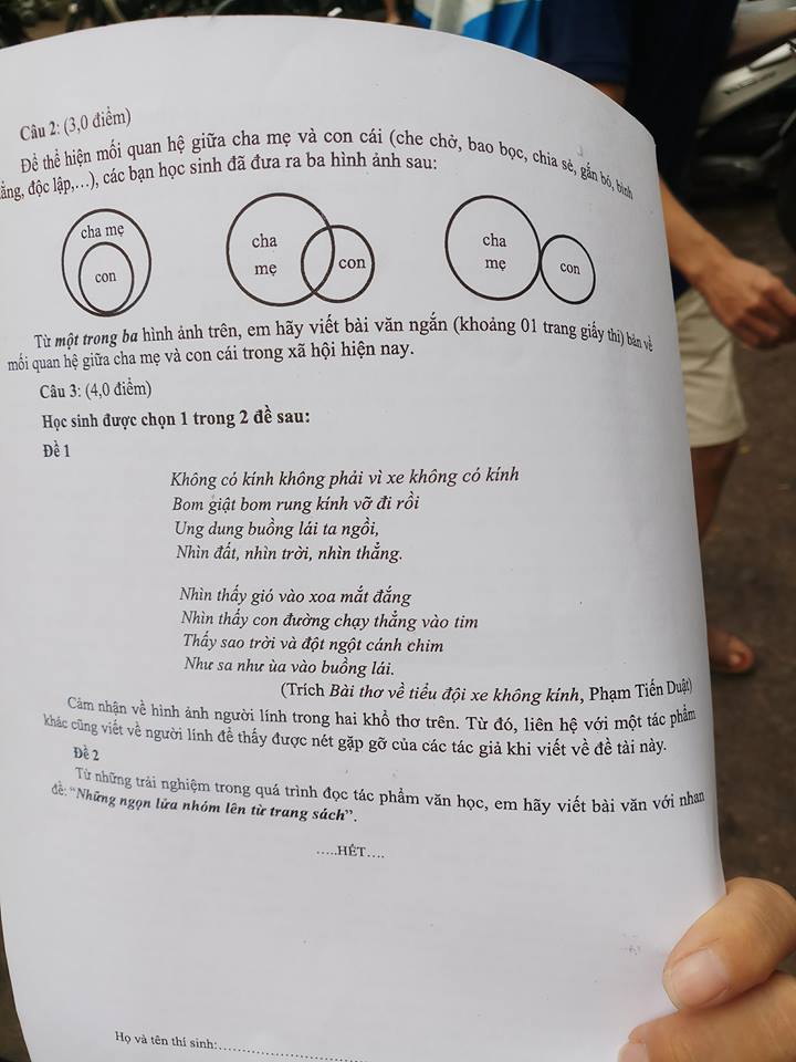 TP.HCM: Đề thi môn Ngữ Văn: Nội dung hay, mới lạ, gần gũi với học sinh (Hình 2).