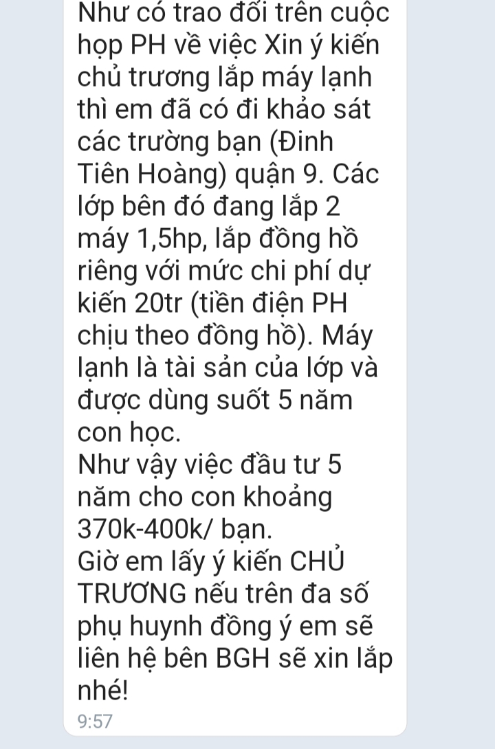 Giáo dục - Phụ huynh bức xúc vì bị vận động mua ti vi, lắp máy lạnh (Hình 2).