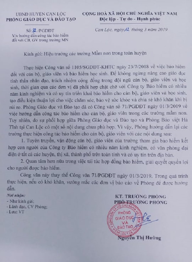 Giáo dục - Phòng GD&ĐT đính chính vì ra công văn 'lạ' yêu cầu GV mua bảo hiểm tự nguyện (Hình 2).