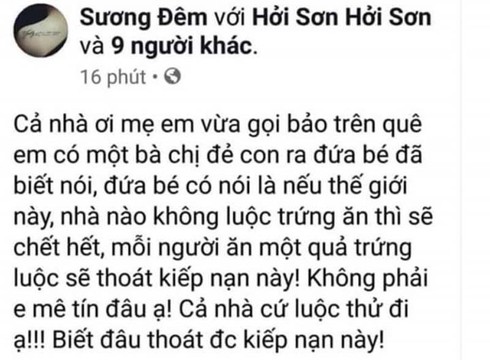 Tin nhanh - Tung tin đồn 'ăn trứng luộc sẽ thoát nạn diệt vong', người phụ nữ bị xử phạt 10 triệu đồng (Hình 2).