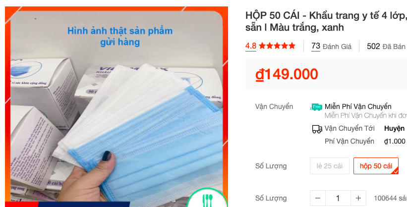 Tiêu dùng & Dư luận - Dịch Covid-19 bùng phát trở lại, khẩu trang y tế bị nâng giá (Hình 2).