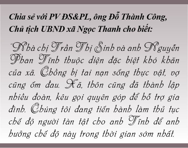 Rớt nước mắt cảnh nhà nghèo, vợ bệnh tật nuôi chồng sống thực vật