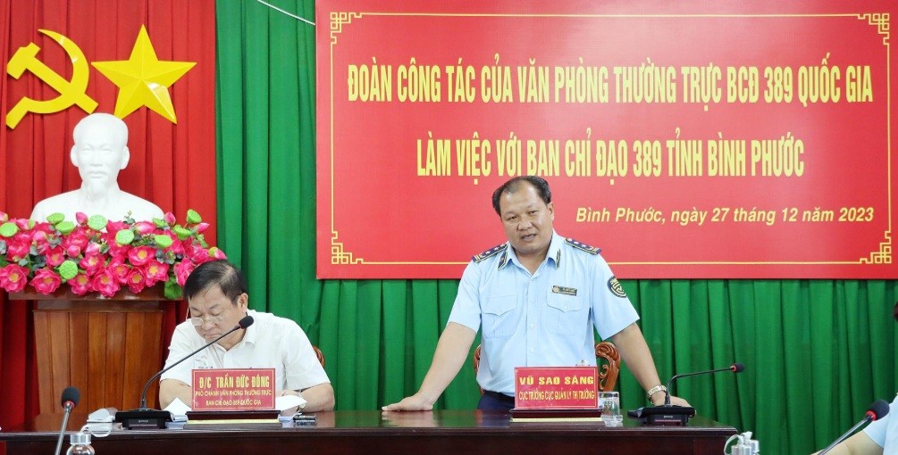 Dân sinh - Ban Chỉ đạo 389 quốc gia làm việc tại tỉnh Bình Phước