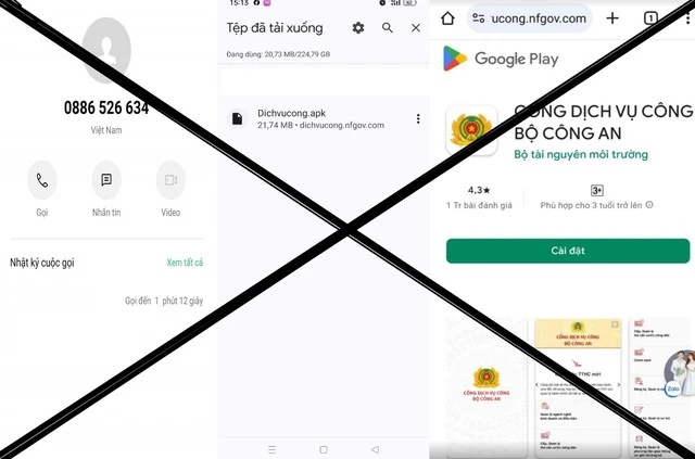 An ninh - Hình sự - Cảnh báo lừa cài đặt App “Dịch vụ công”, chiếm đoạt tài sản