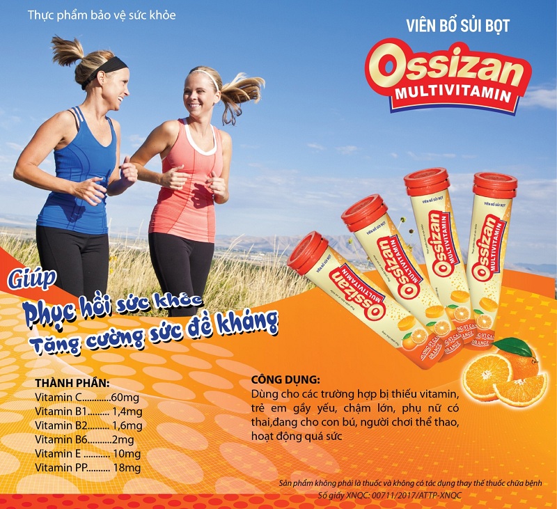 Ossizan Multivitamin – Viên bổ sủi bọt bảo vệ sức khỏe cho cả gia đình (Hình 2).