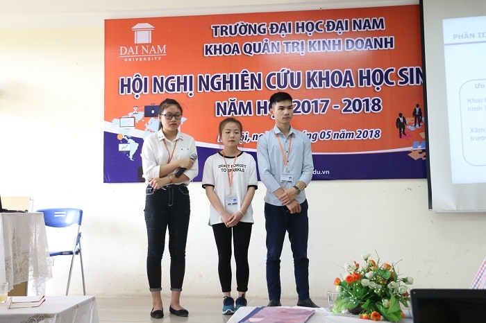 Khoa Quản trị Kinh doanh ĐH Đại Nam quan tâm hoạt động nghiên cứu khoa học trong sinh viên (Hình 5).