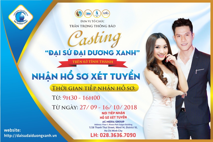 Truyền thông - “Hành trình tìm kiếm Đại sứ Đại dương xanh” tổ chức Casting và nhận hồ sơ toàn quốc