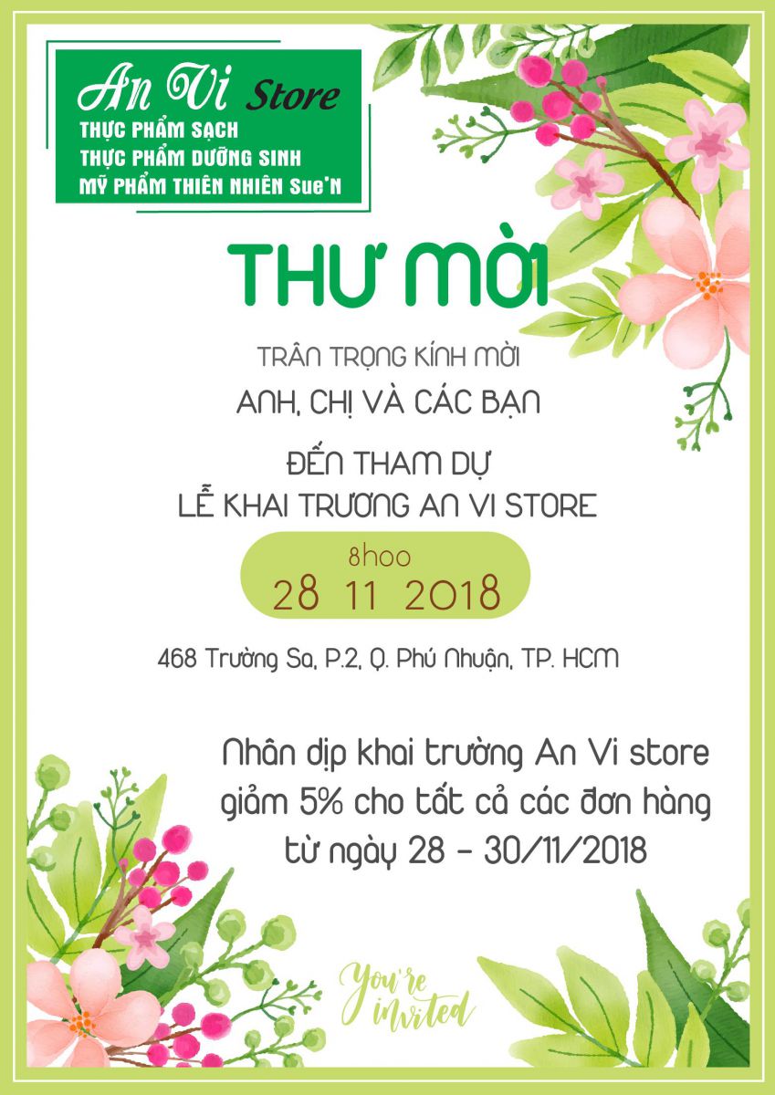 Thương hiệu - Khai trương cửa hàng mỹ phẩm – thực phẩm sạch An Vi Store (Hình 8).