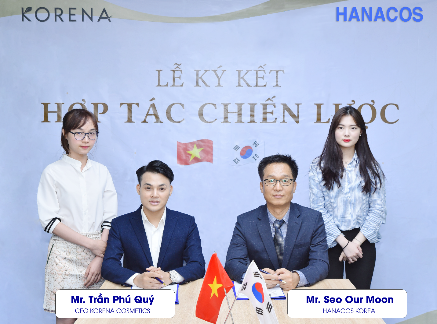 Thương hiệu - Korena Cosmetics và đối tác Hanacos Hàn Quốc ký kết hợp tác chiến lược