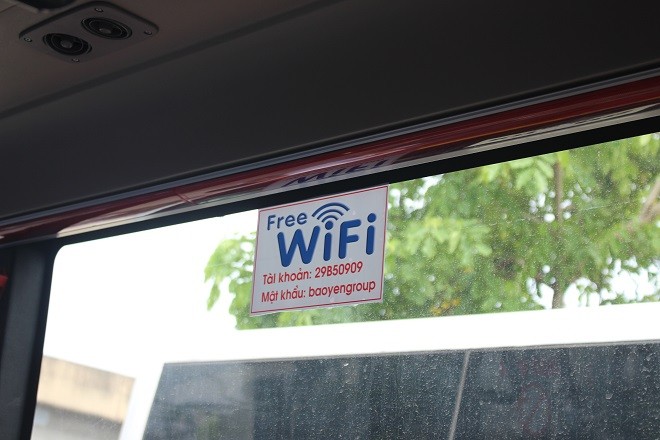 Xe được trang bị wifi miễn phí.