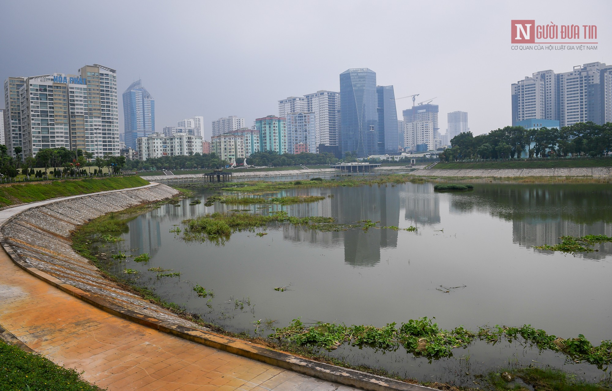 Dân sinh - Nước đen bủa vây kín hồ điều hòa giữa lòng Hà Nội (Hình 3).