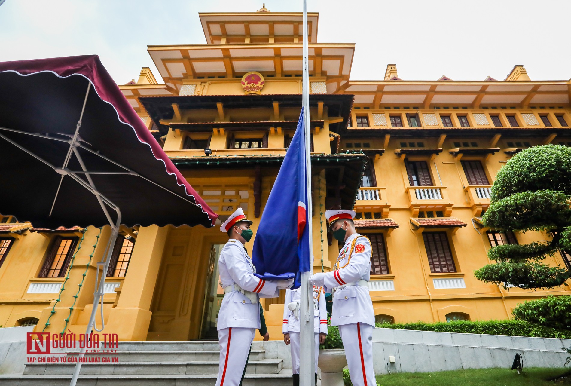 Tin nhanh - Trang nghiêm lễ thượng cờ ASEAN nhân kỷ niệm 53 năm thành lập (Hình 4).