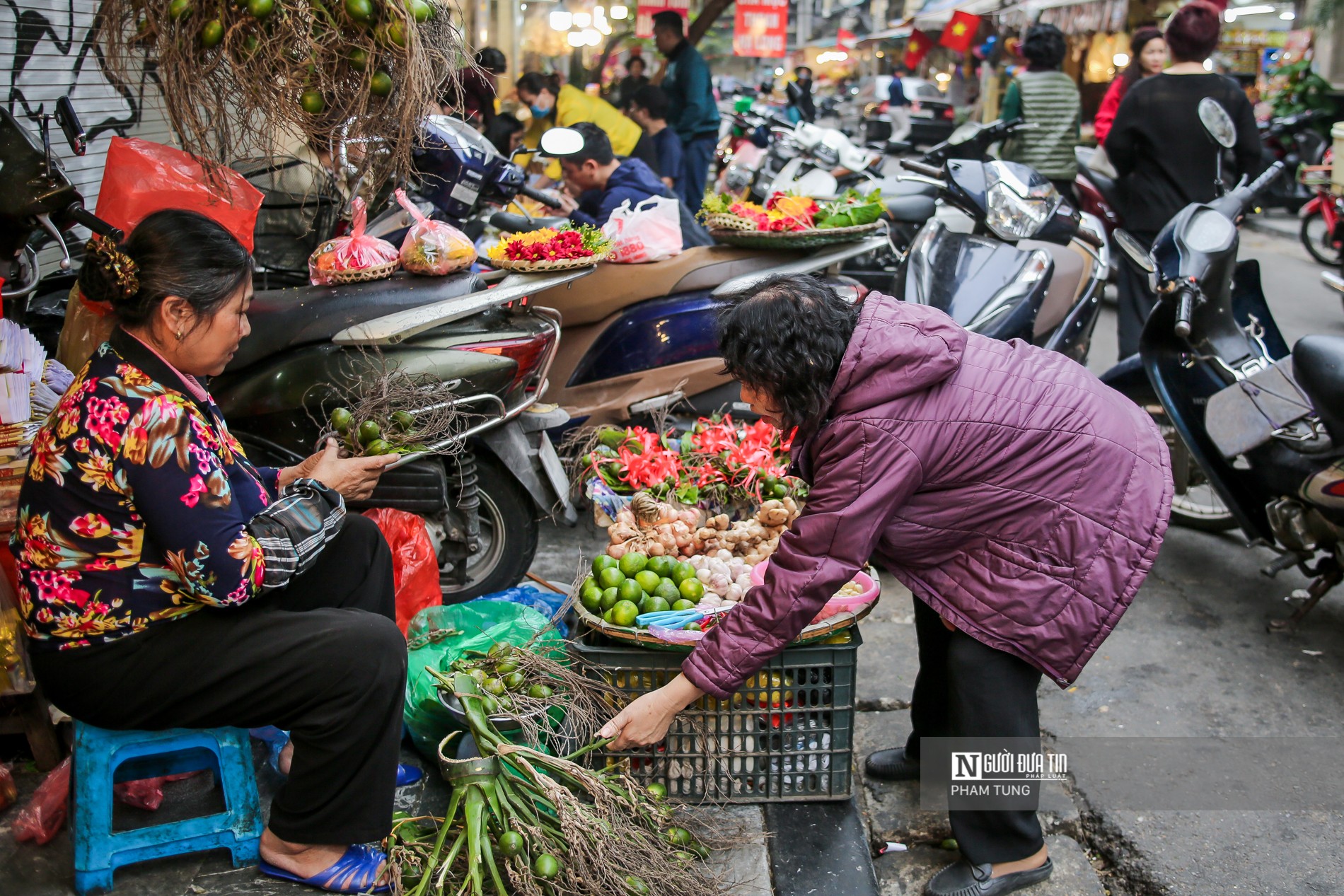 Tin nhanh - Gà ngậm hoa hồng tại “chợ nhà giàu” hút khách ngày rằm tháng Chạp (Hình 10).