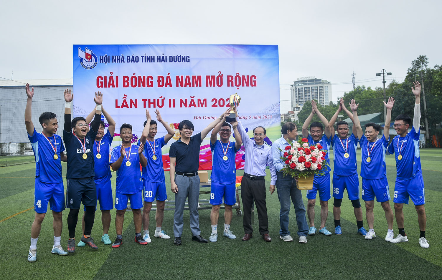 Thể thao - Kịch tính tranh tài giải bóng đá Hội Nhà báo Hải Dương mở rộng (Hình 8).