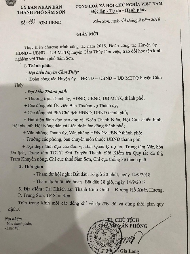 Tin nhanh -  Sầm Sơn lên tiếng việc “trao đổi kinh nghiệm” trong khách sạn khi bão đến gần